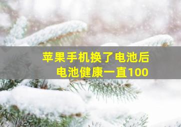 苹果手机换了电池后电池健康一直100