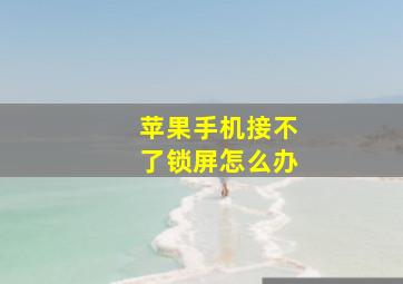 苹果手机接不了锁屏怎么办