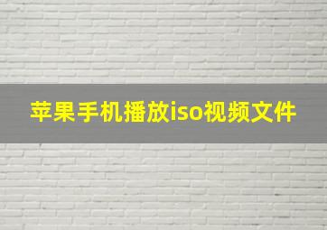 苹果手机播放iso视频文件