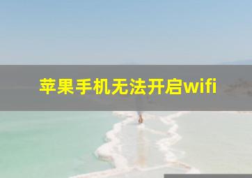 苹果手机无法开启wifi