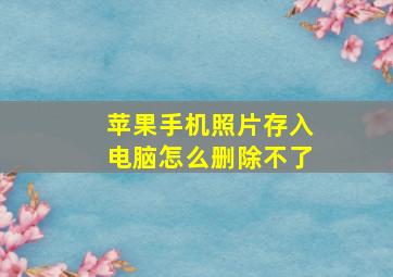 苹果手机照片存入电脑怎么删除不了