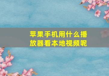 苹果手机用什么播放器看本地视频呢