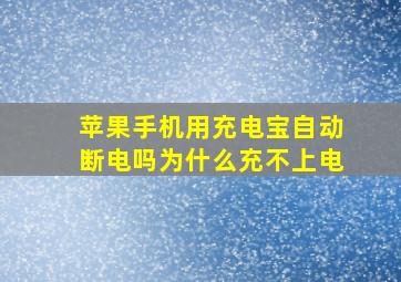 苹果手机用充电宝自动断电吗为什么充不上电