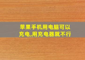 苹果手机用电脑可以充电,用充电器就不行