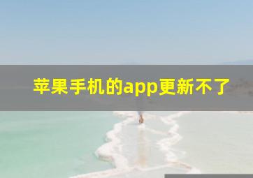 苹果手机的app更新不了