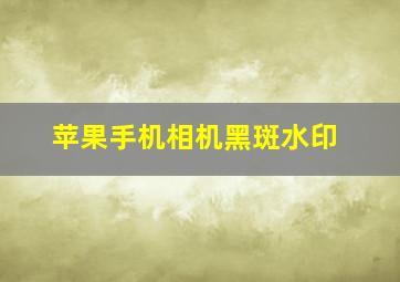 苹果手机相机黑斑水印