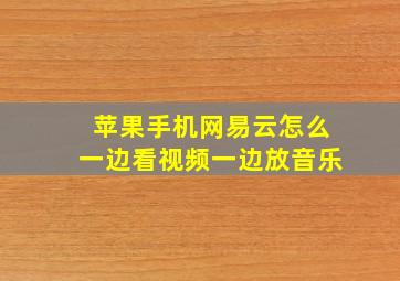 苹果手机网易云怎么一边看视频一边放音乐