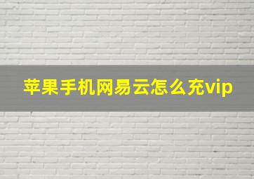 苹果手机网易云怎么充vip