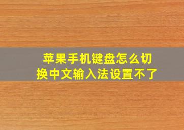 苹果手机键盘怎么切换中文输入法设置不了