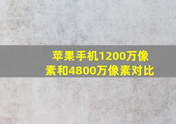 苹果手机1200万像素和4800万像素对比