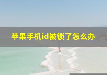 苹果手机id被锁了怎么办