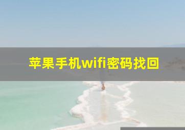 苹果手机wifi密码找回