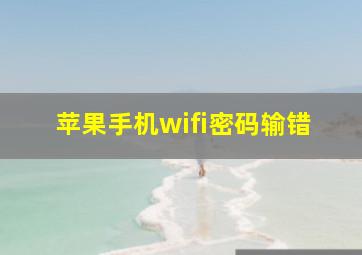 苹果手机wifi密码输错