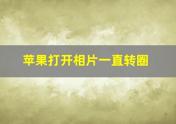 苹果打开相片一直转圈