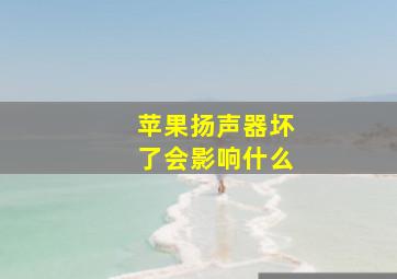 苹果扬声器坏了会影响什么