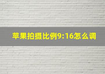 苹果拍摄比例9:16怎么调