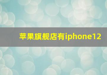 苹果旗舰店有iphone12