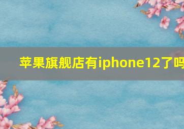 苹果旗舰店有iphone12了吗