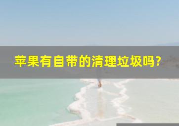 苹果有自带的清理垃圾吗?