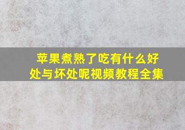 苹果煮熟了吃有什么好处与坏处呢视频教程全集