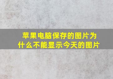 苹果电脑保存的图片为什么不能显示今天的图片