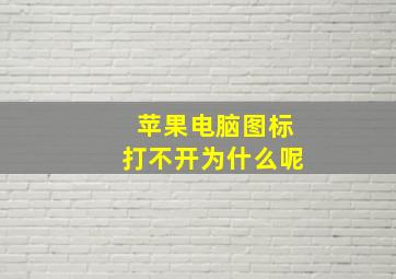 苹果电脑图标打不开为什么呢