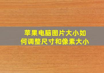 苹果电脑图片大小如何调整尺寸和像素大小