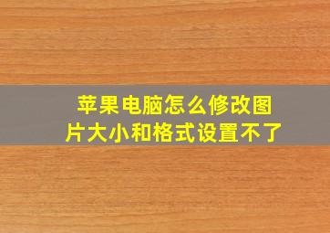 苹果电脑怎么修改图片大小和格式设置不了