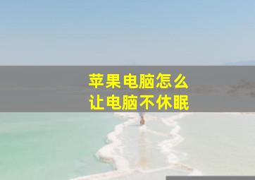 苹果电脑怎么让电脑不休眠