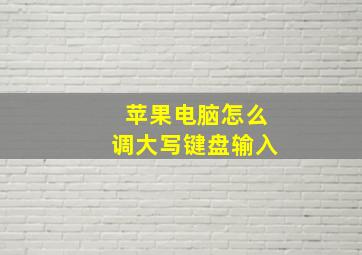 苹果电脑怎么调大写键盘输入