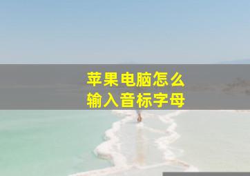 苹果电脑怎么输入音标字母