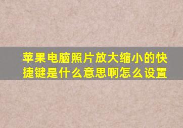 苹果电脑照片放大缩小的快捷键是什么意思啊怎么设置