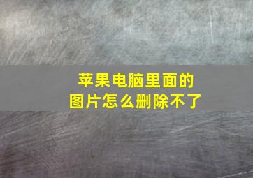 苹果电脑里面的图片怎么删除不了