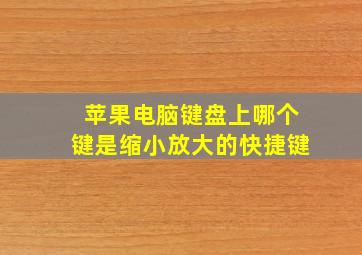 苹果电脑键盘上哪个键是缩小放大的快捷键