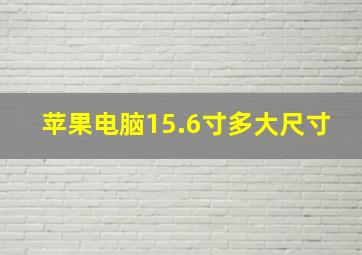 苹果电脑15.6寸多大尺寸