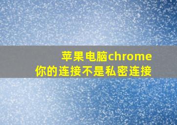 苹果电脑chrome你的连接不是私密连接