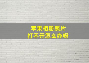 苹果相册照片打不开怎么办呀