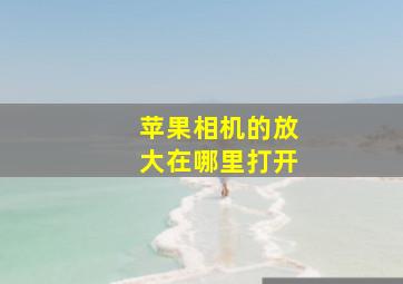 苹果相机的放大在哪里打开