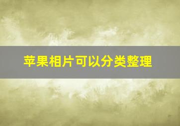 苹果相片可以分类整理