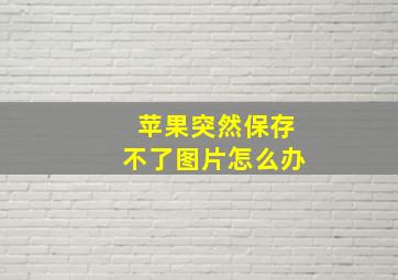 苹果突然保存不了图片怎么办