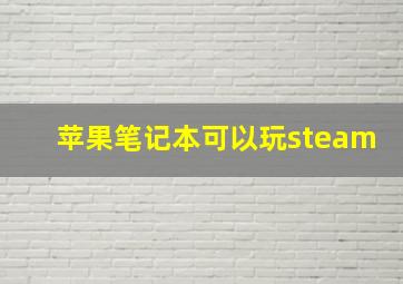 苹果笔记本可以玩steam