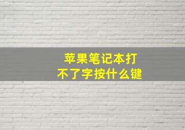 苹果笔记本打不了字按什么键