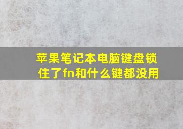 苹果笔记本电脑键盘锁住了fn和什么键都没用