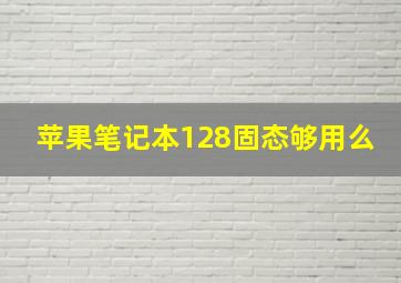 苹果笔记本128固态够用么