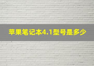 苹果笔记本4.1型号是多少