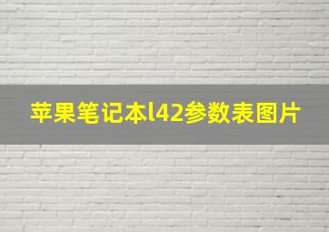 苹果笔记本l42参数表图片