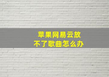 苹果网易云放不了歌曲怎么办