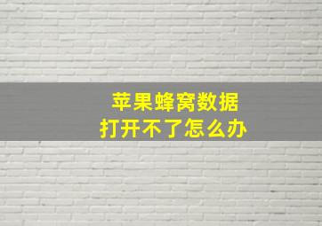 苹果蜂窝数据打开不了怎么办