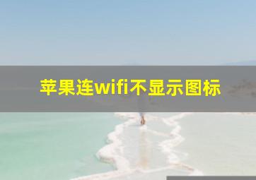 苹果连wifi不显示图标