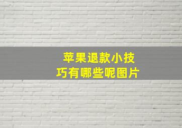 苹果退款小技巧有哪些呢图片